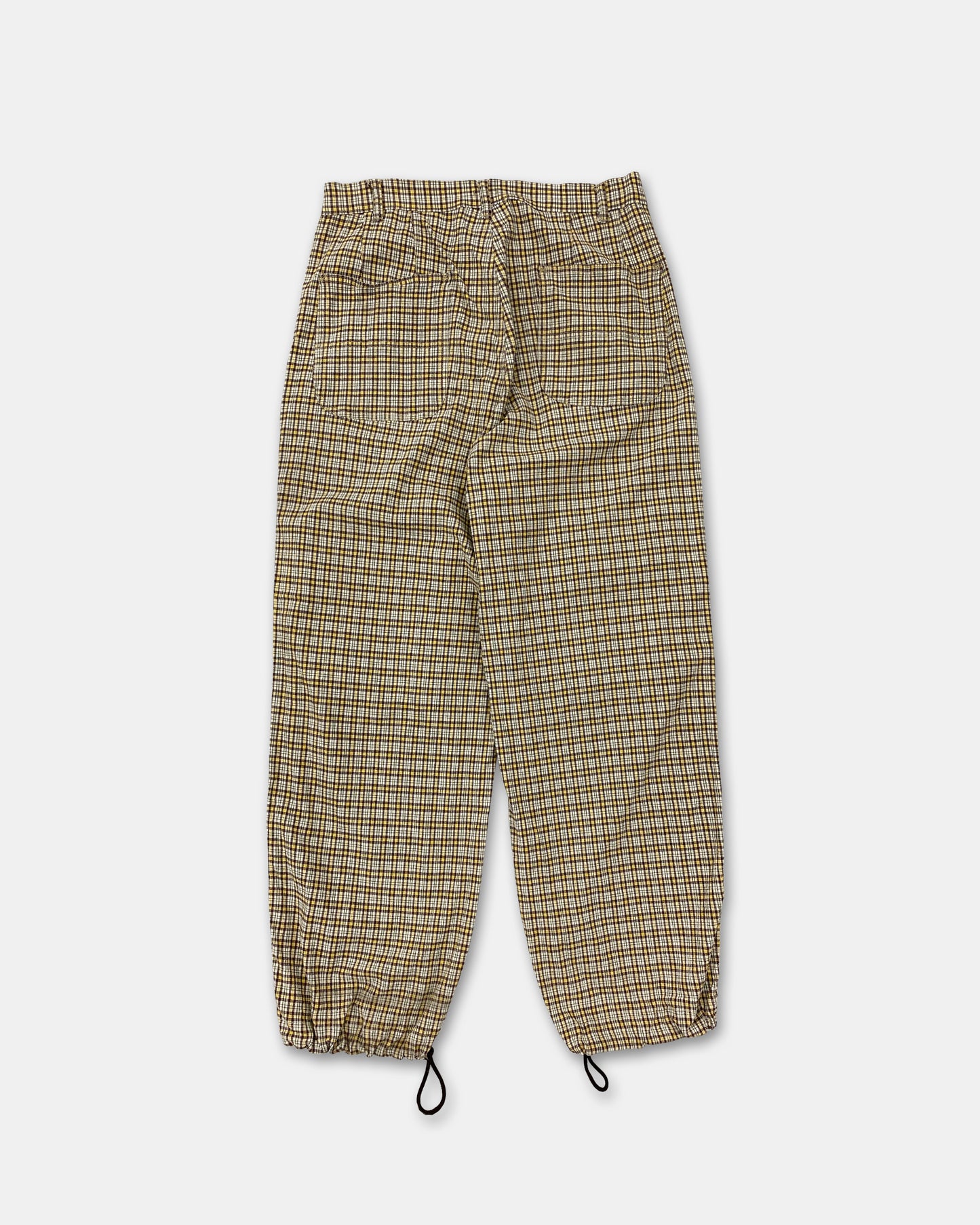 W.&L.T. Walter van Beirendonck 1990s Tartan Checkered Cargo Pants Yellow