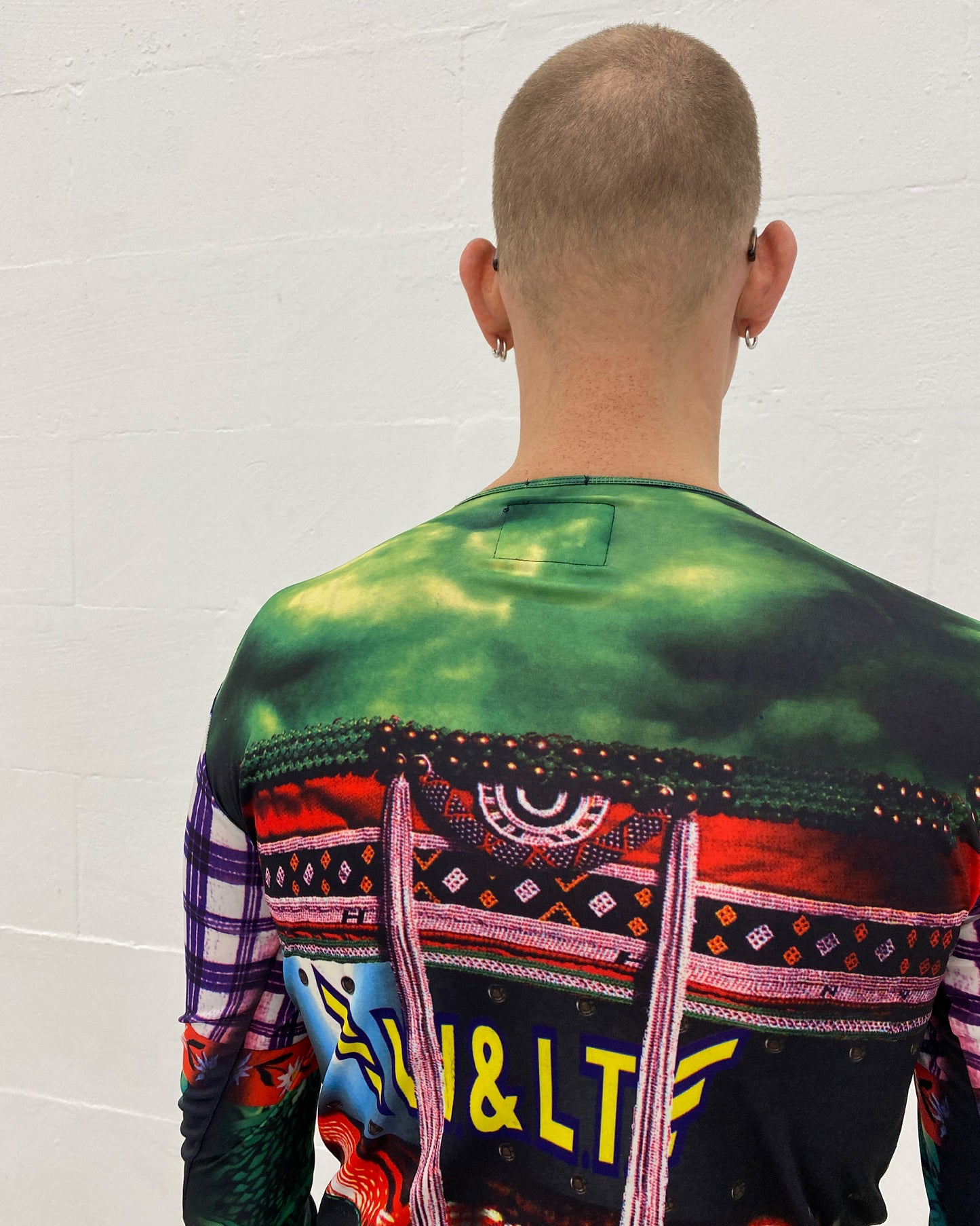 W.&L.T. Walter van Beirendonck SS1996 All Over Print Stretch Longsleeve T-Shirt Multicolor