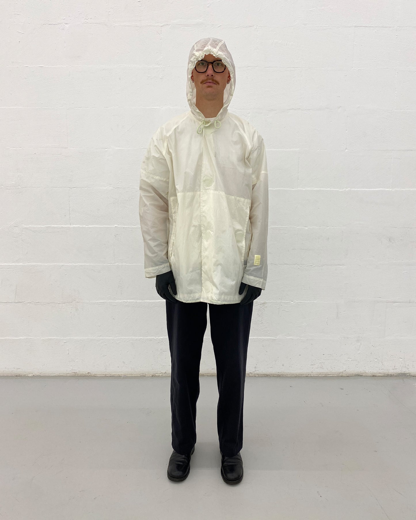 W.&L.T. Walter van Beirendonck AW1996 Dragon Spikes Parka Jacket White