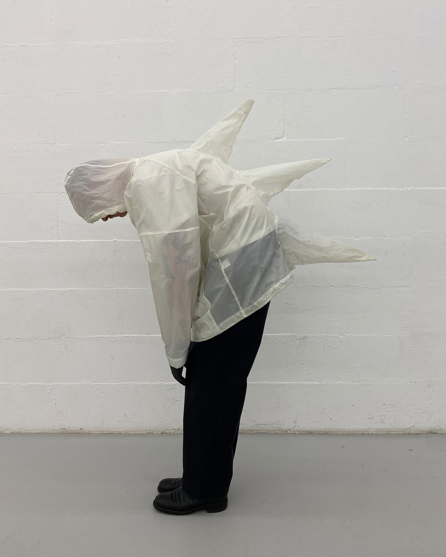 W.&L.T. Walter van Beirendonck AW1996 Dragon Spikes Parka Jacket White