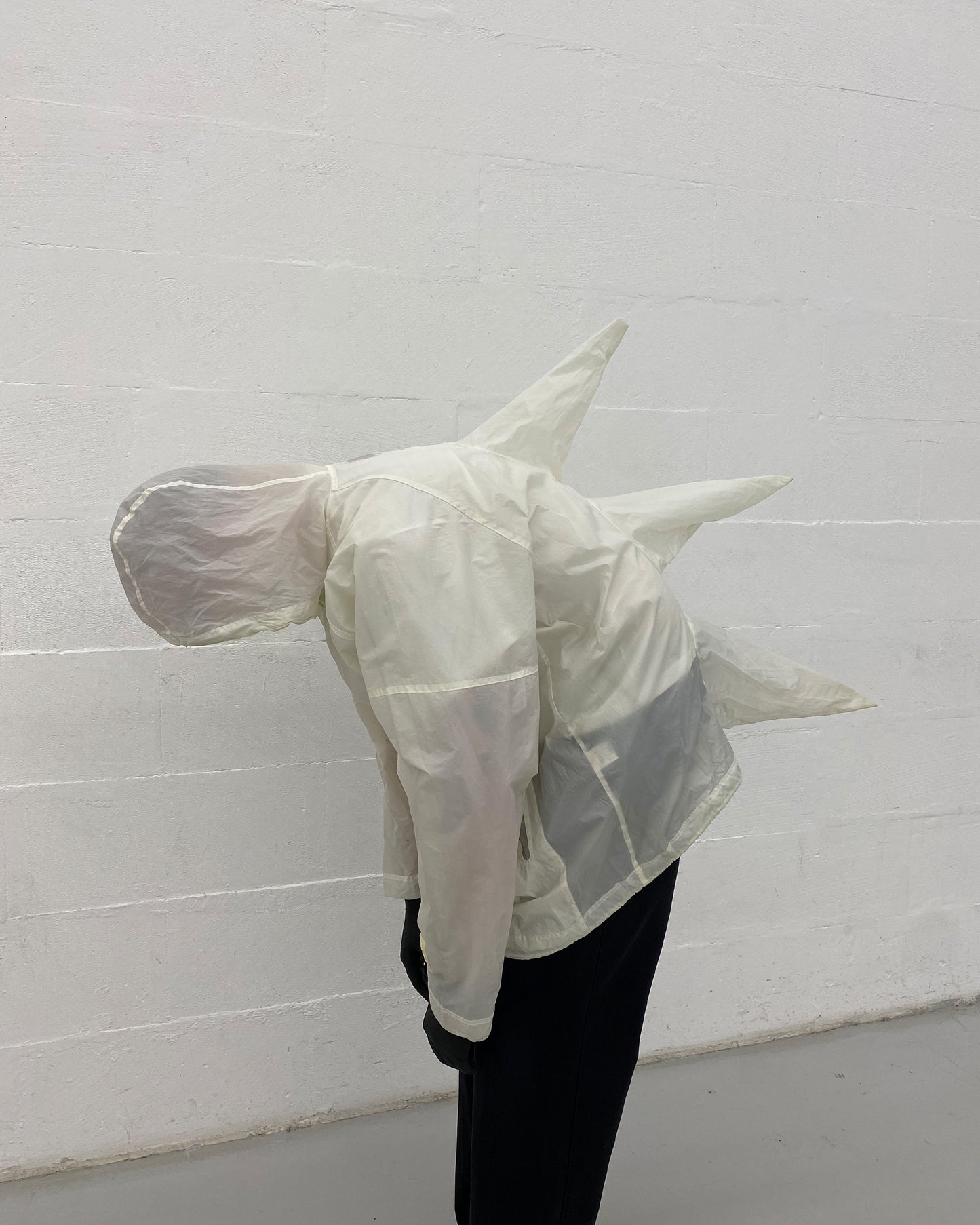 W.&L.T. Walter van Beirendonck AW1996 Dragon Spikes Parka Jacket White