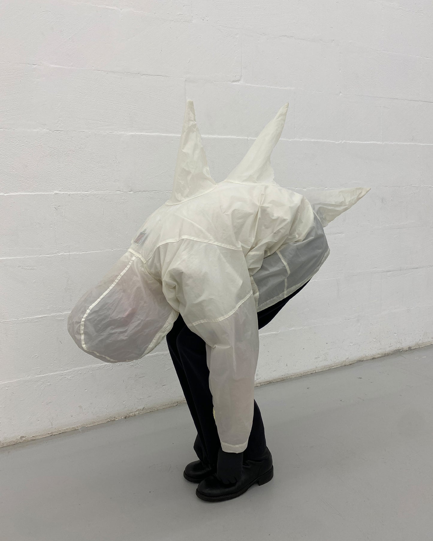 W.&L.T. Walter van Beirendonck AW1996 Dragon Spikes Parka Jacket White