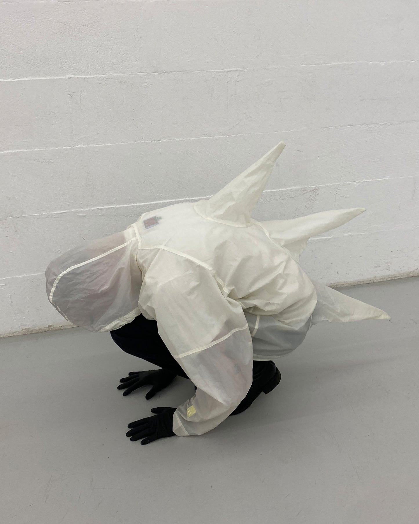 W.&L.T. Walter van Beirendonck AW1996 Dragon Spikes Parka Jacket White