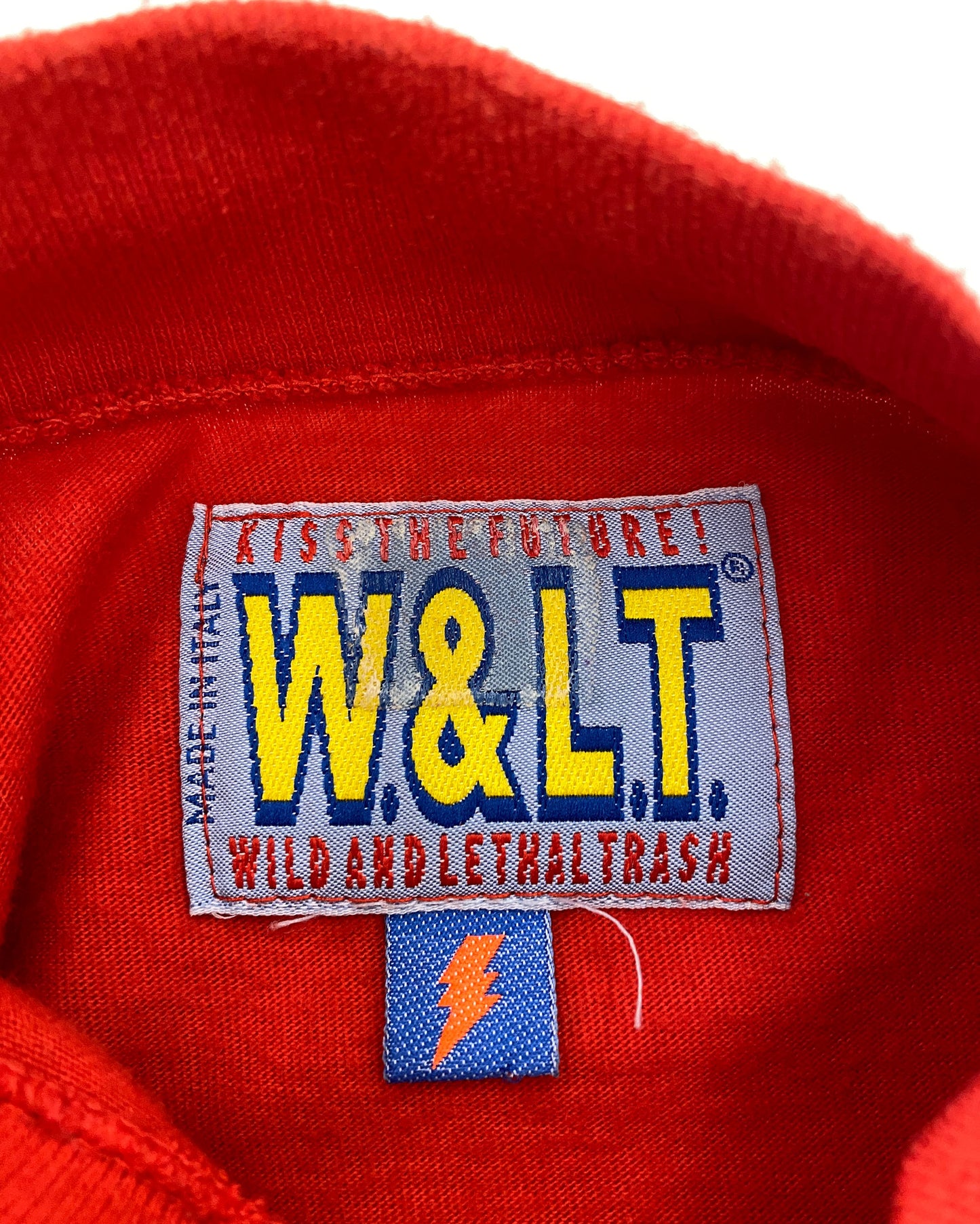 W.&amp;L.T. Walter van Beirendonck AW1997 Skin Deep Langarmshirt Rot 