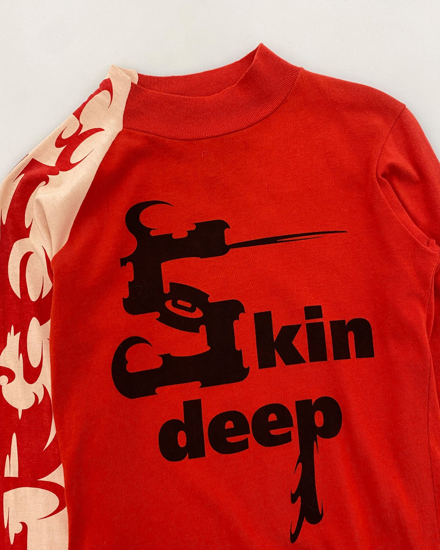 W.&amp;L.T. Walter van Beirendonck AW1997 Skin Deep Langarmshirt Rot 