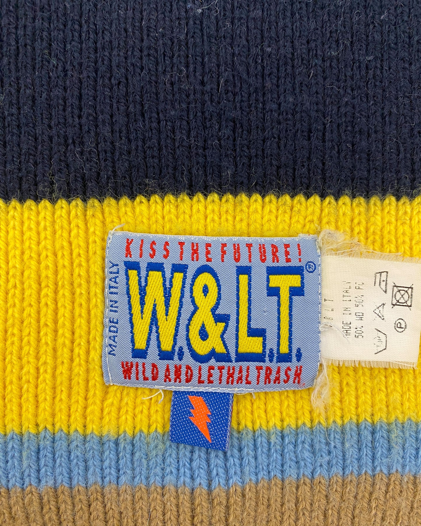 W.&L.T. Walter van Beirendonck 1990s Striped Wool Scarf Multicolor