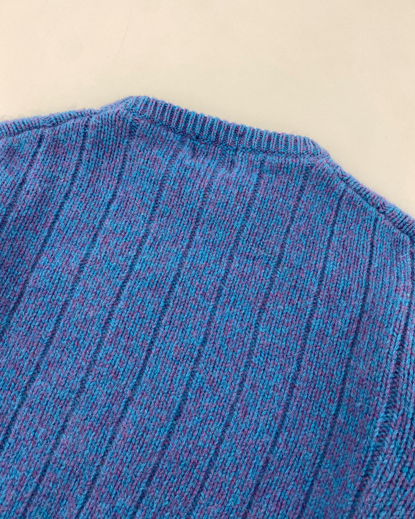 Woolrich 1980s Hearts Wool Knit Sweater Blue