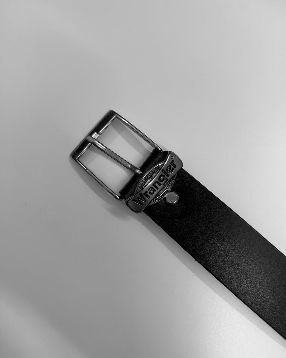 Wrangler 2000s Made in Italy Leather Belt Black