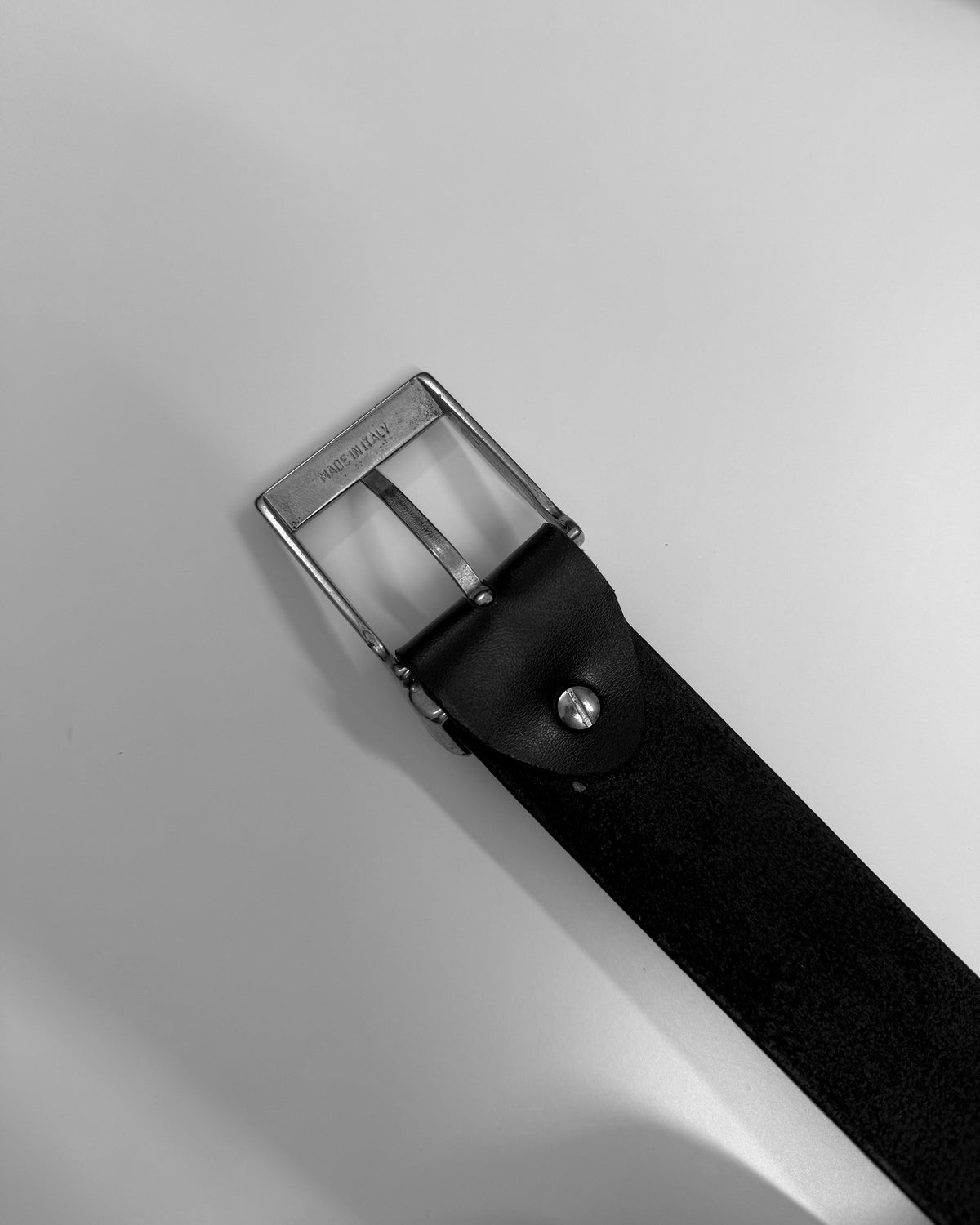 Wrangler 2000s Made in Italy Leather Belt Black