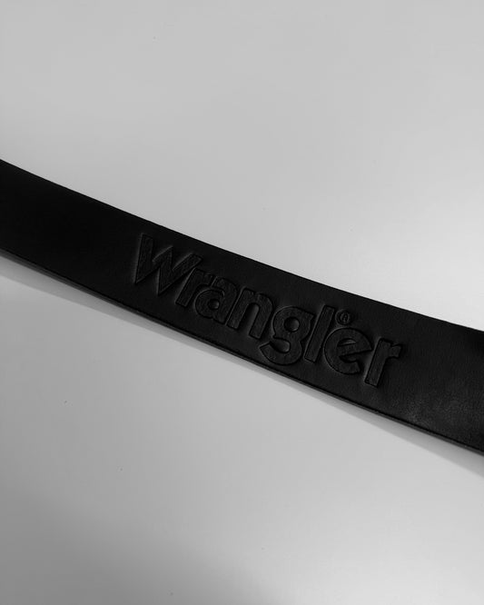 Wrangler 2000s Made in Italy Leather Belt Black