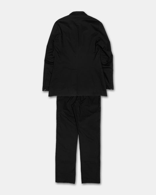 Y-3 SS2006 3 Stripes Blazer Jacket and Pants Set Black
