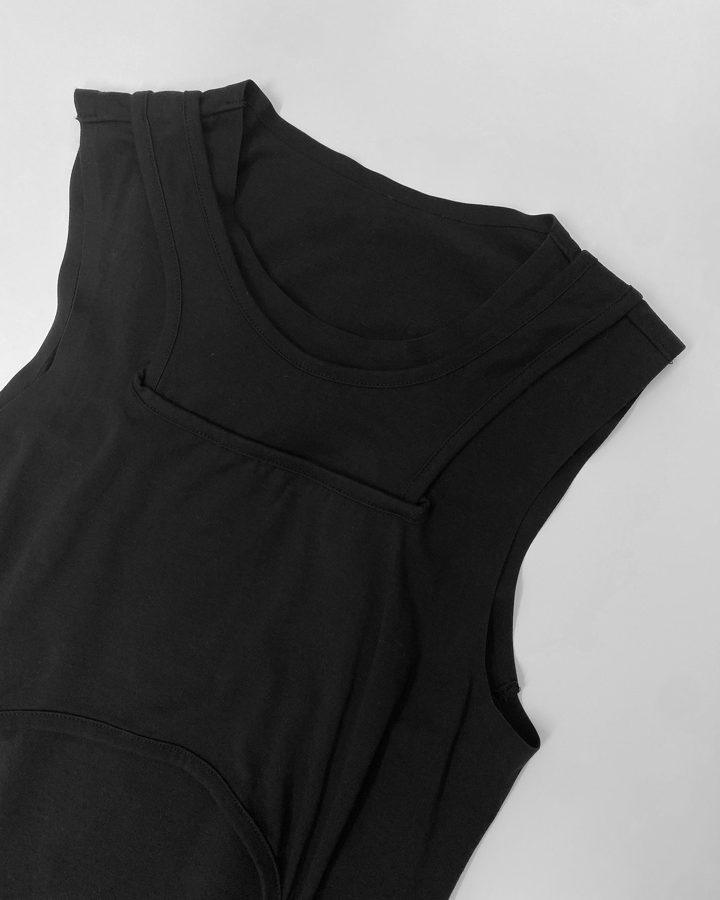 Y-3 SS2017 Multi Layer Tank Dress Black