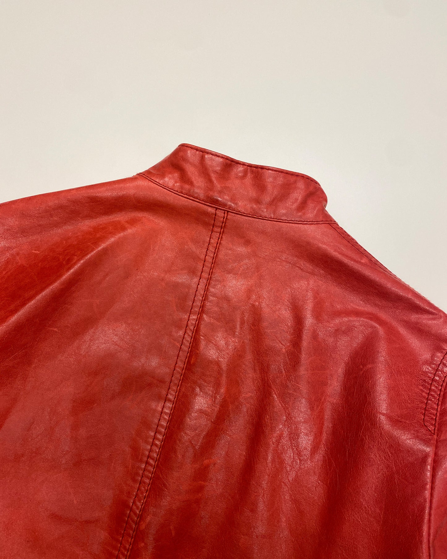 Y-3 2007 Racing Leather Jacket Red