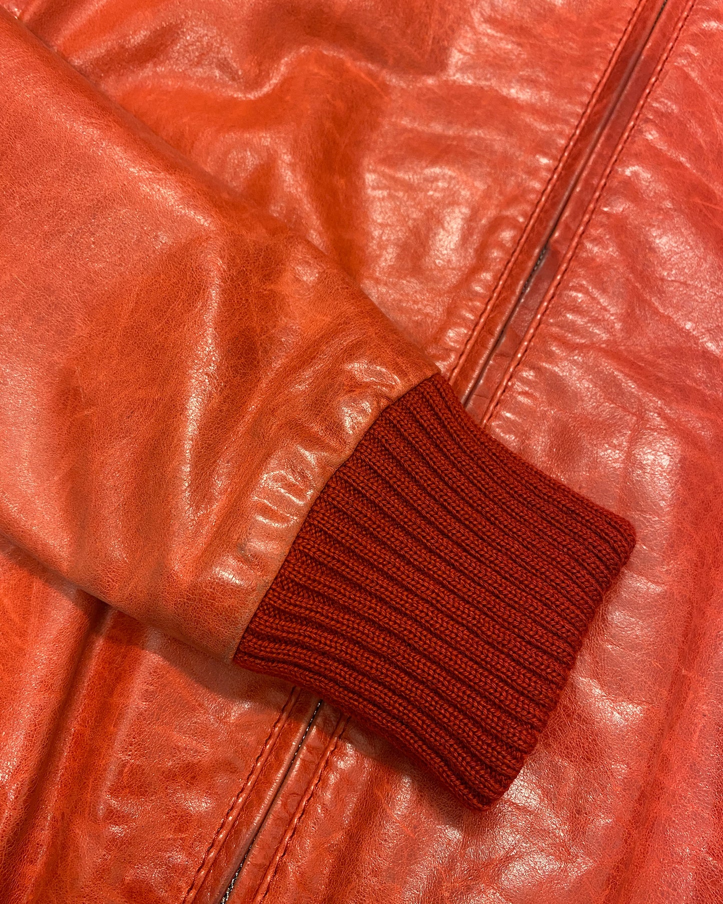 Y-3 2007 Racing Leather Jacket Red