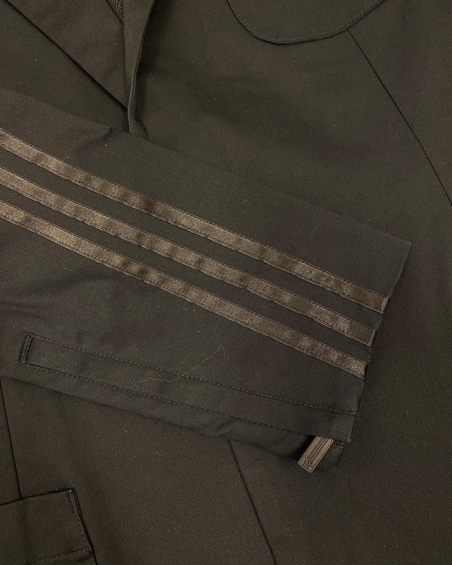 Y-3 SS2006 3 Stripes Blazer Jacket and Pants Set Black
