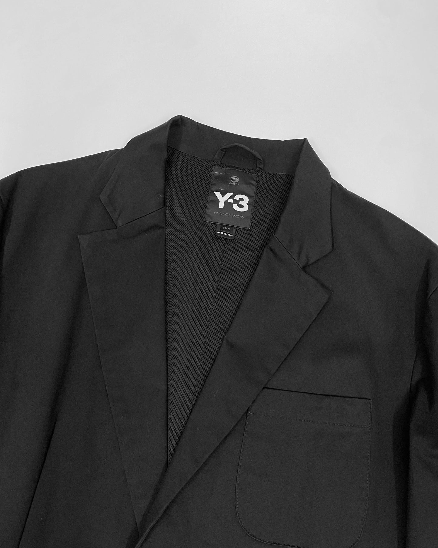 Y-3 SS2006 3 Stripes Blazer Jacket and Pants Set Black