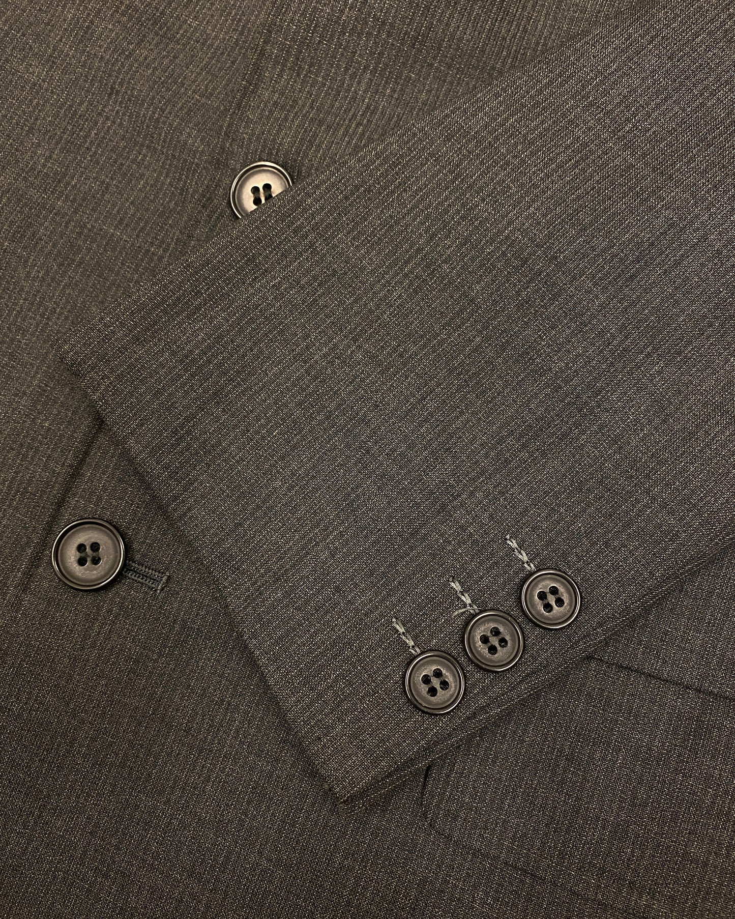 A.A.R. Yohji Yamamoto x Durban 1990s Striped Classic Blazer Jacket Grey