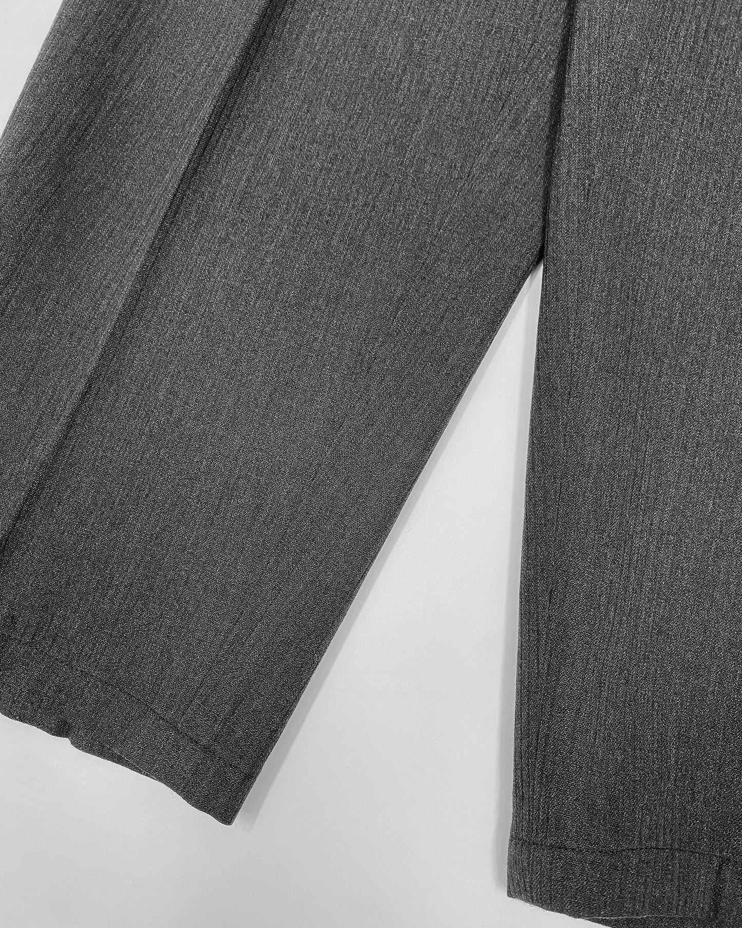 Yohji Yamamoto Pour Homme 1980s Wide Leg Wool Pleat Pants Dark Grey