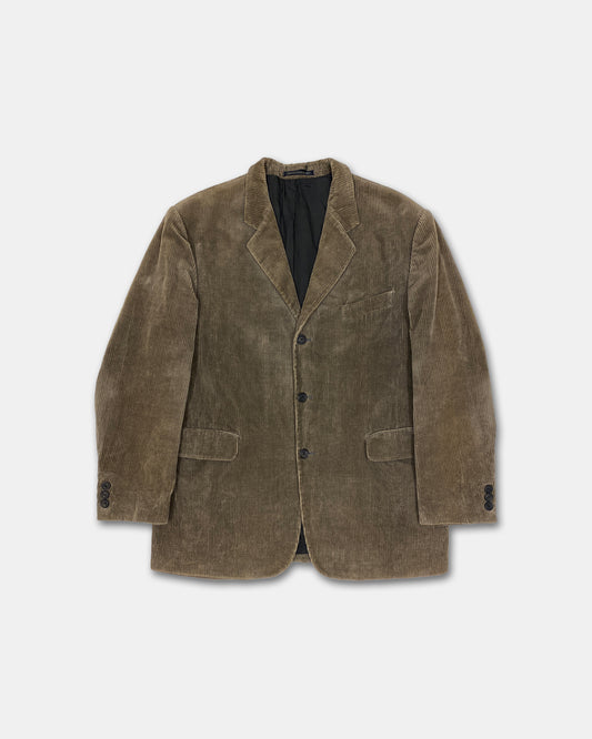 Yohji Yamamoto Pour Homme 1980s Cord Blazer Jacket Brown