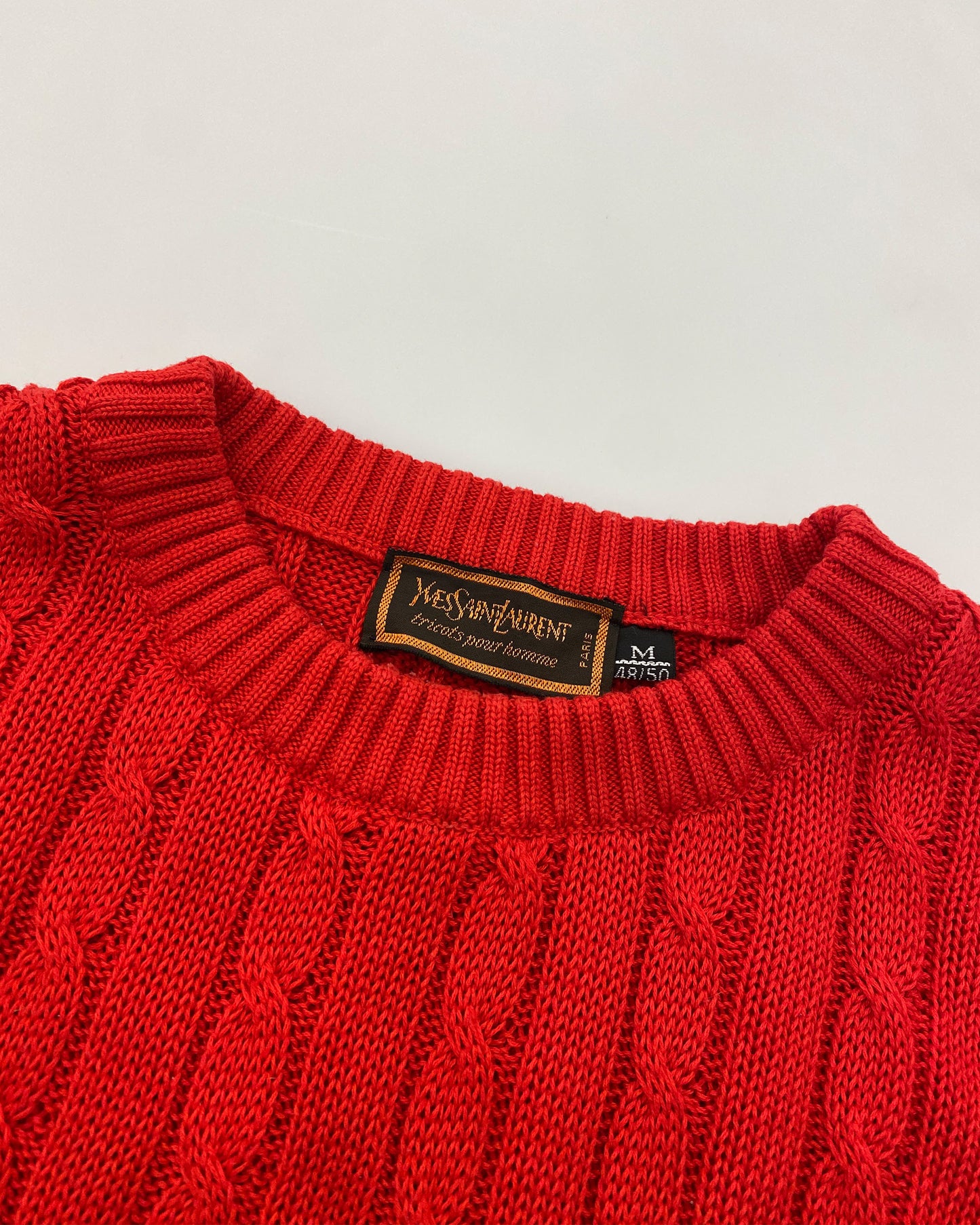Yves Saint Laurent 1990s Knit Sweater Vest Red