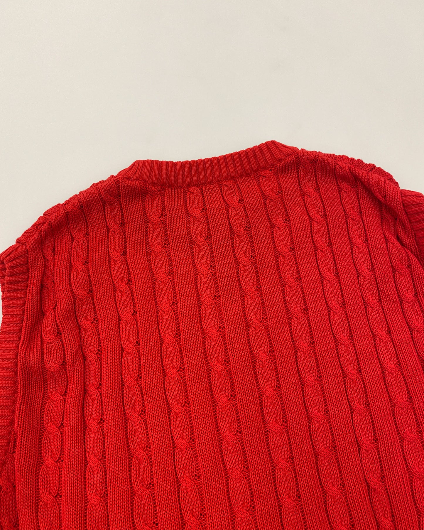 Yves Saint Laurent 1990s Knit Sweater Vest Red