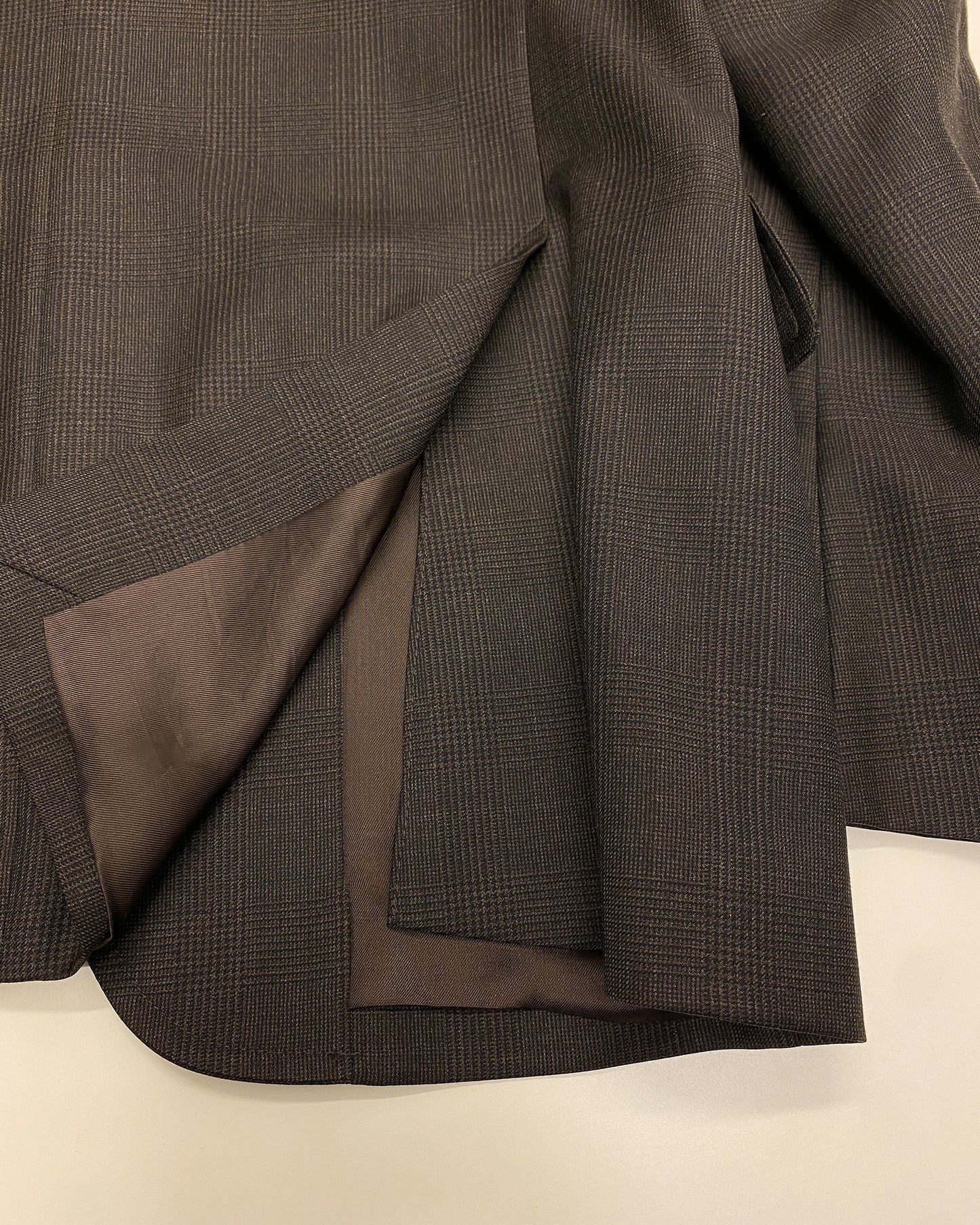 A.P.C. 2000s Glen Checkered Blazer Jacket Dark Brown