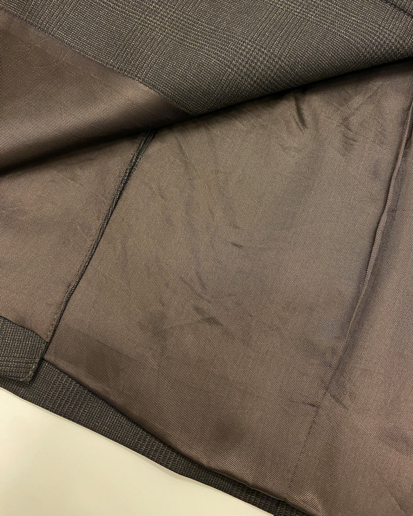 A.P.C. 2000s Glen Checkered Blazer Jacket Dark Brown