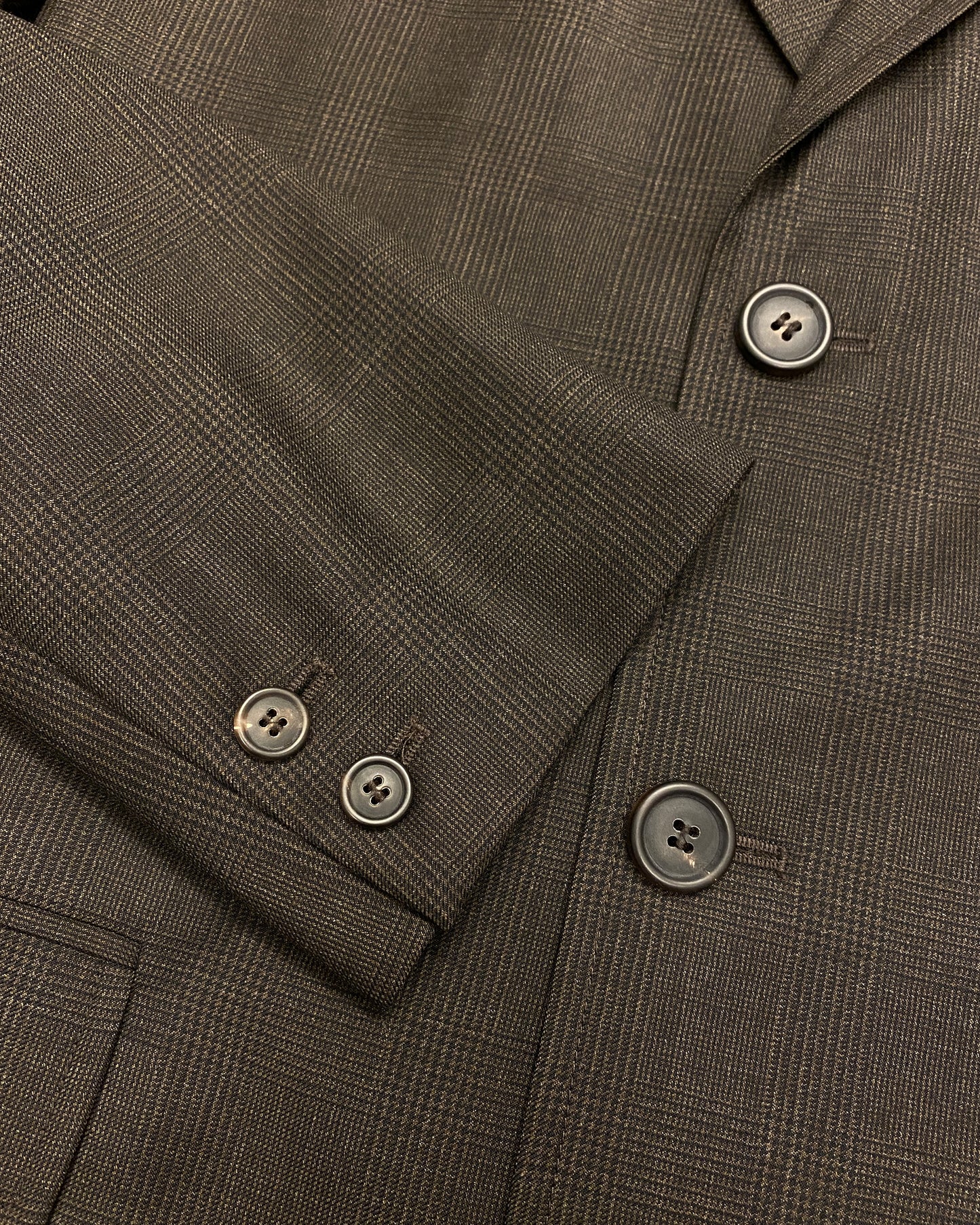 A.P.C. 2000s Glen Checkered Blazer Jacket Dark Brown