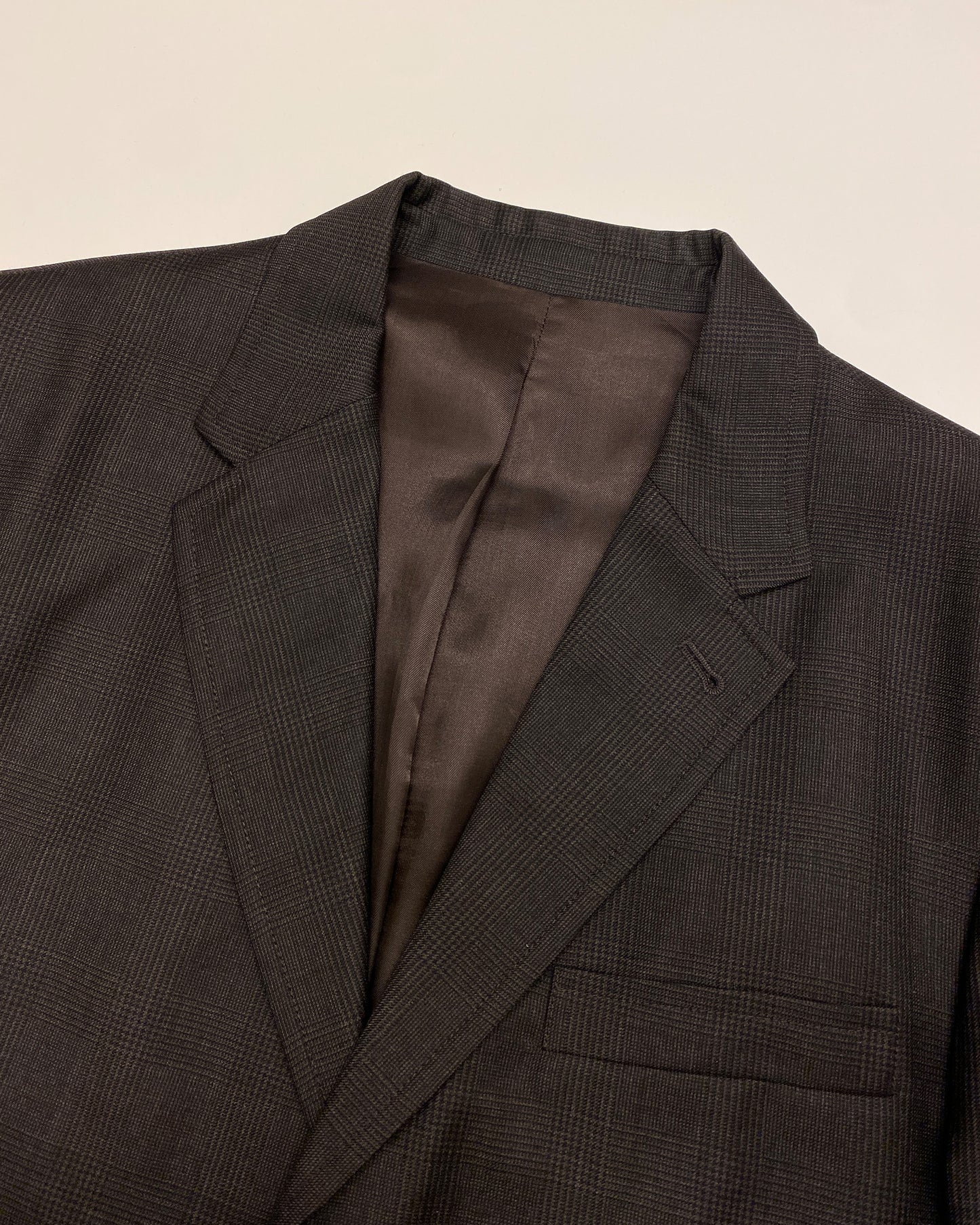 A.P.C. 2000s Glen Checkered Blazer Jacket Dark Brown
