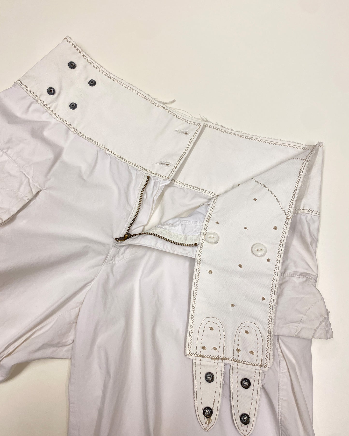 Marithé + François Girbaud 1990s Baggy Cargo Pants White