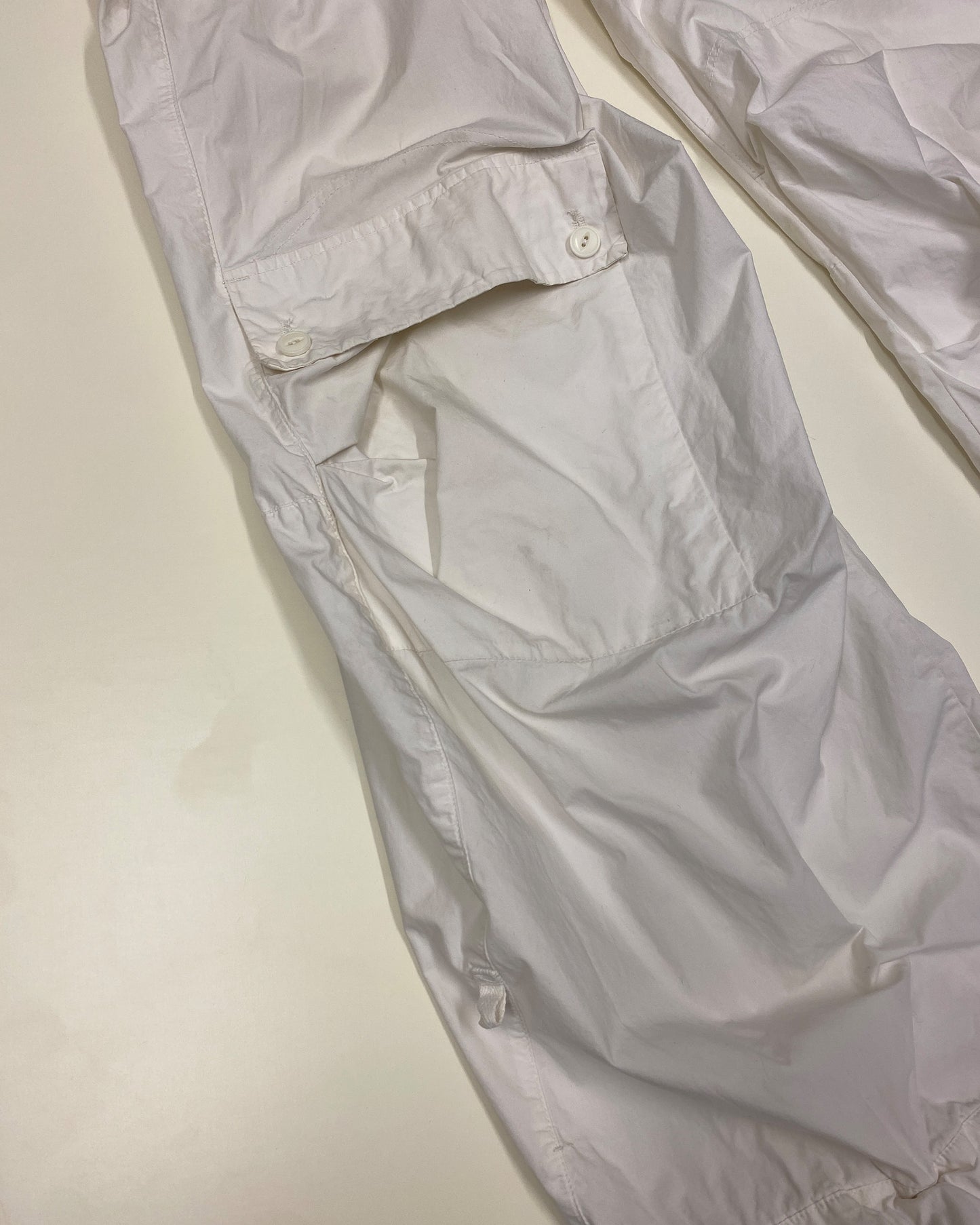 Marithé + François Girbaud 1990s Baggy Cargo Pants White