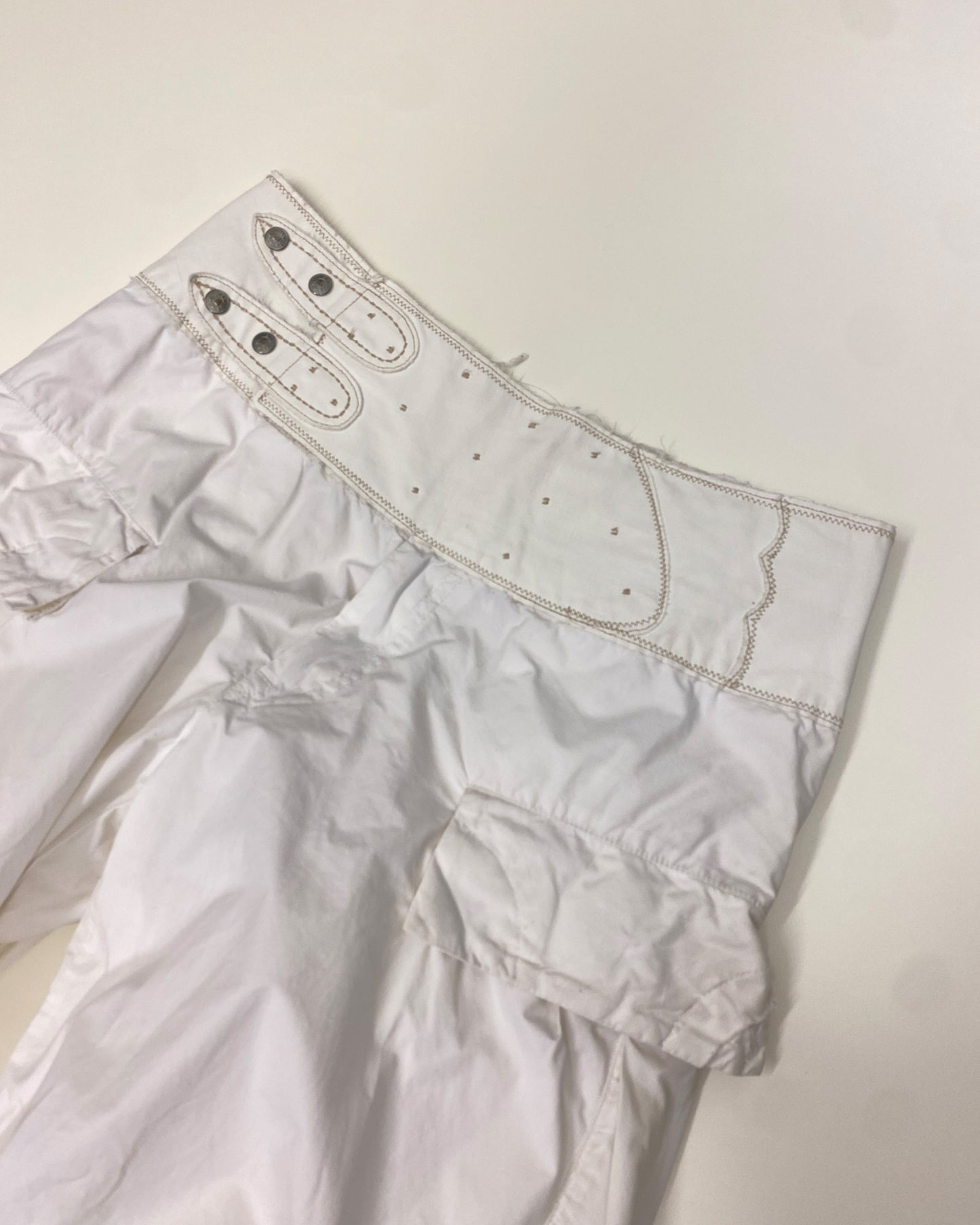 Marithé + François Girbaud 1990s Baggy Cargo Pants White