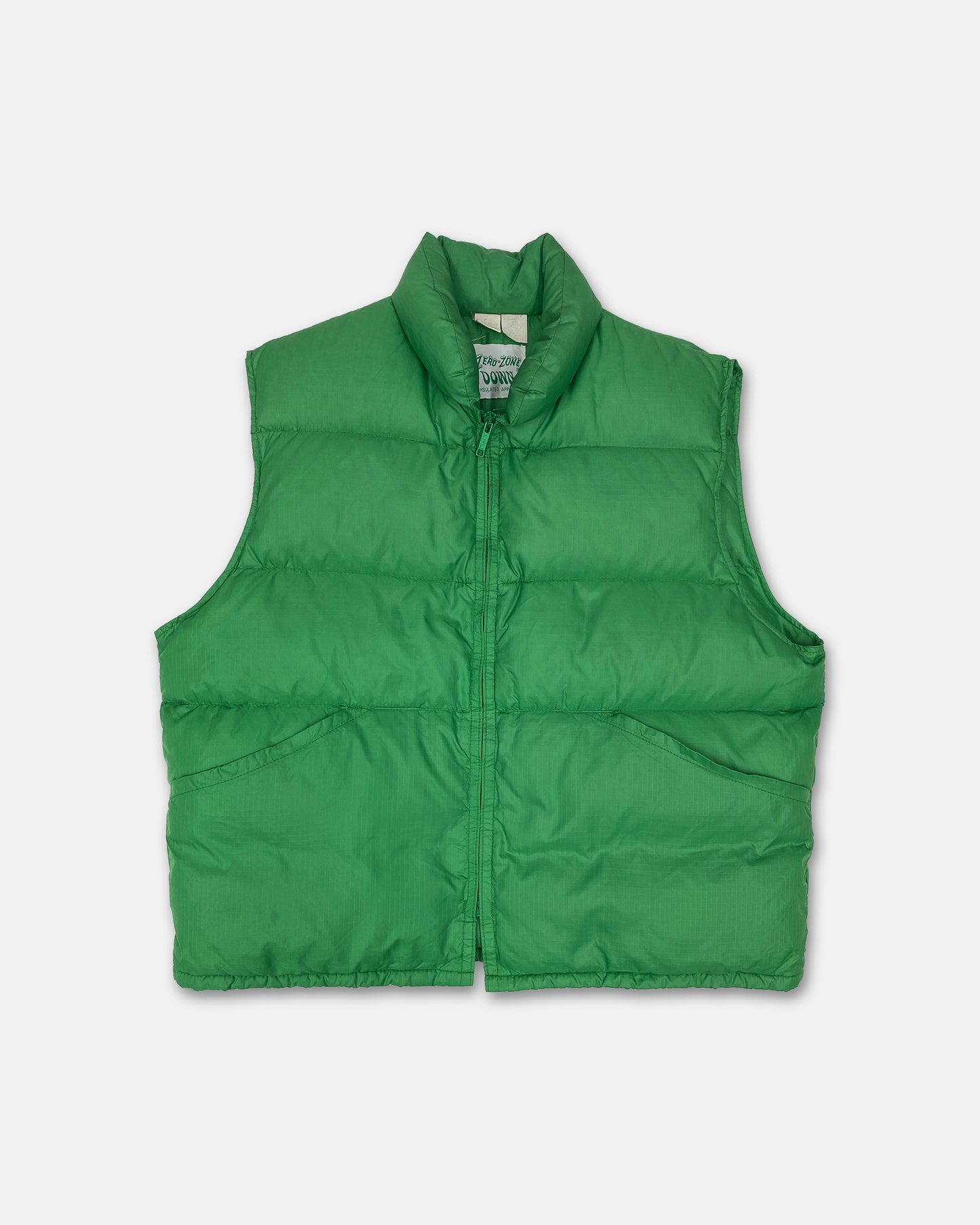 Zero-Zone Down 1970s Down Puffer Vest Green