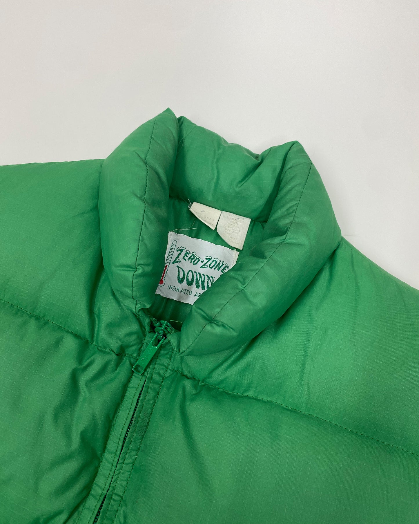 Zero-Zone Down 1970s Down Puffer Vest Green