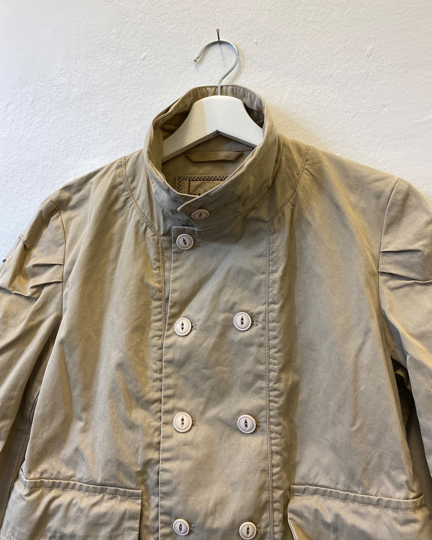 Marithé + François Girbaud 1990s Double Breasted Jacket Beige