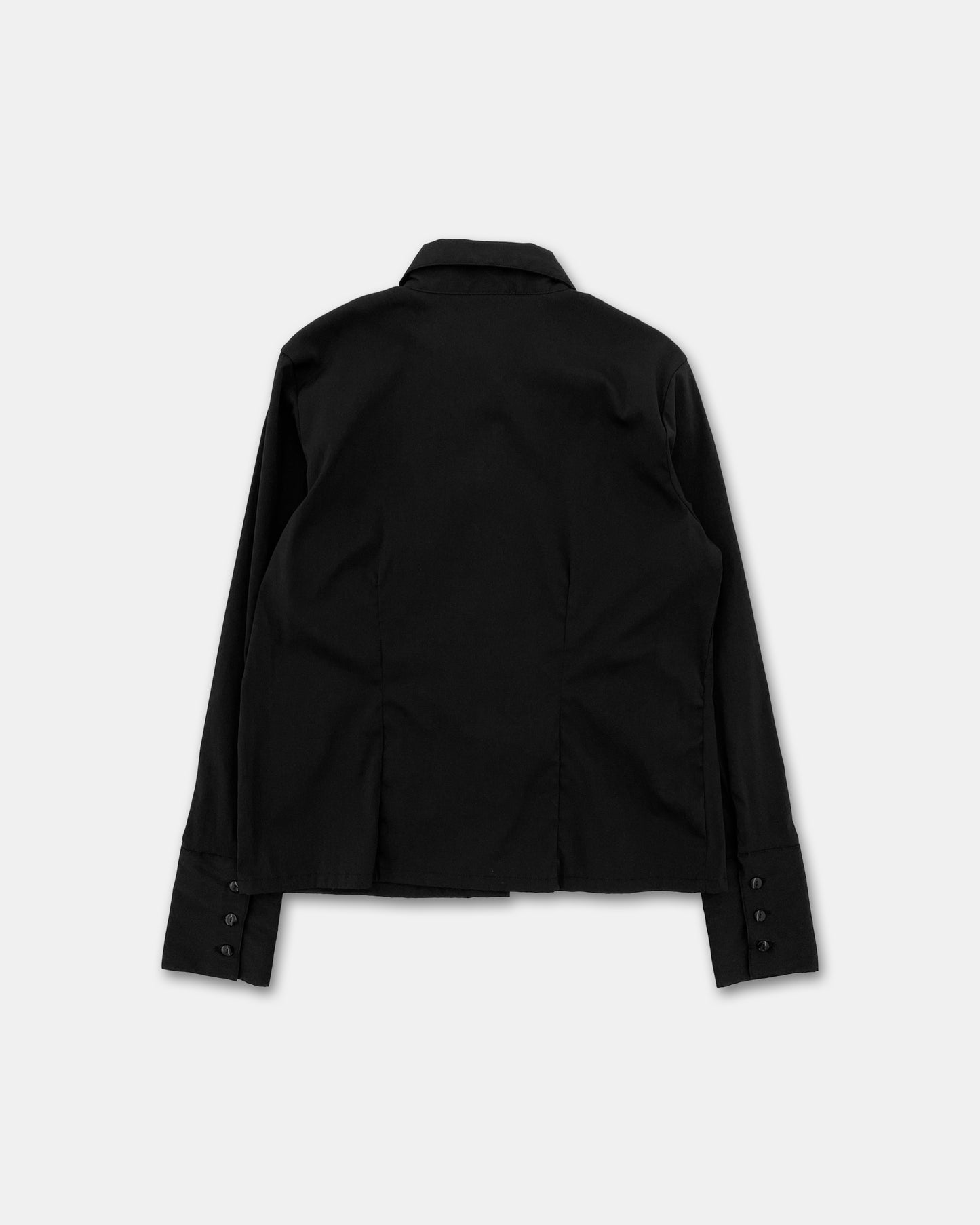 Adessa 2000s Nylon Shirt Black