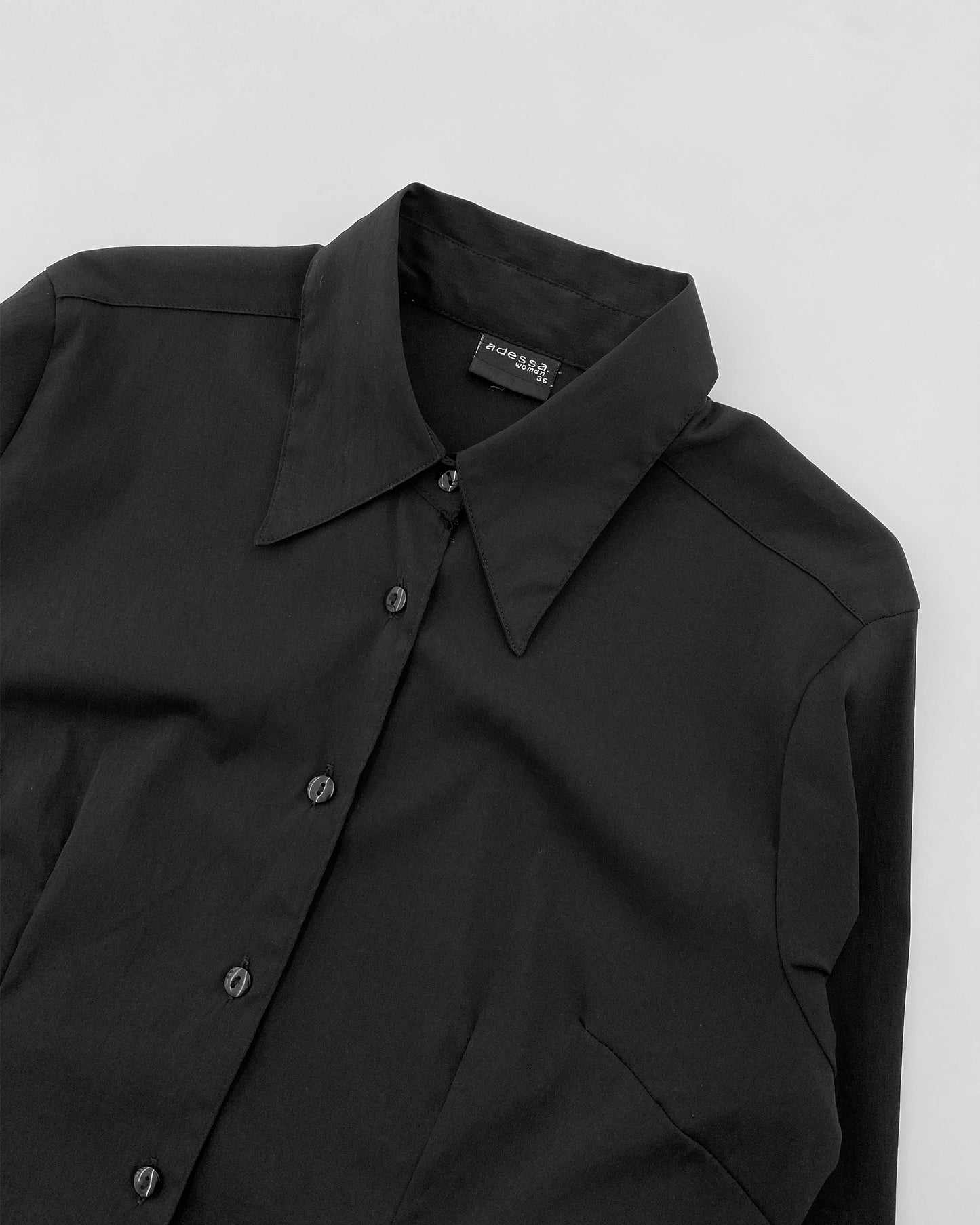 Adessa 2000s Nylon Shirt Black