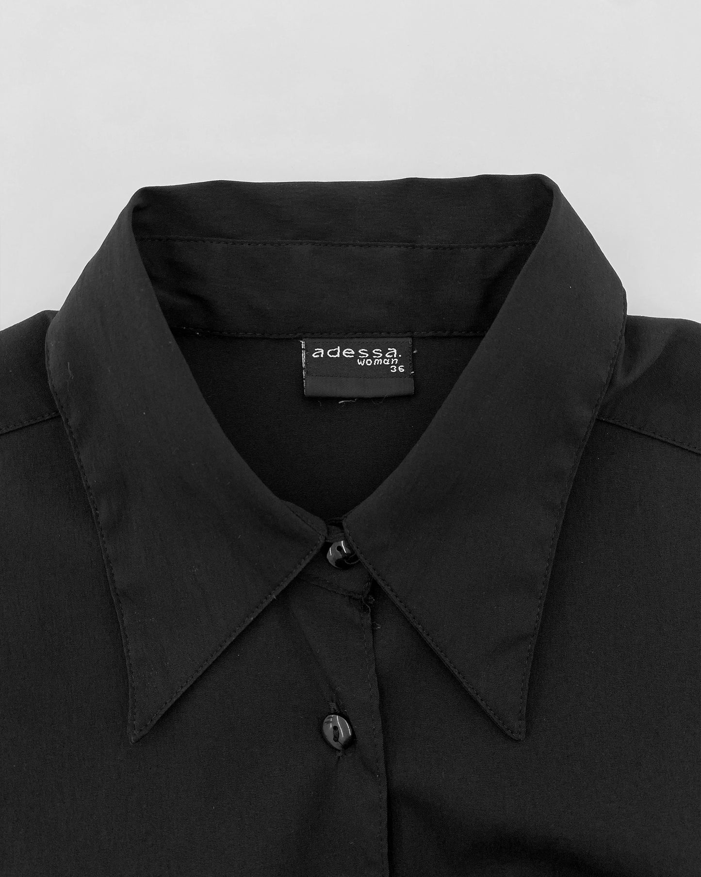 Adessa 2000s Nylon Shirt Black