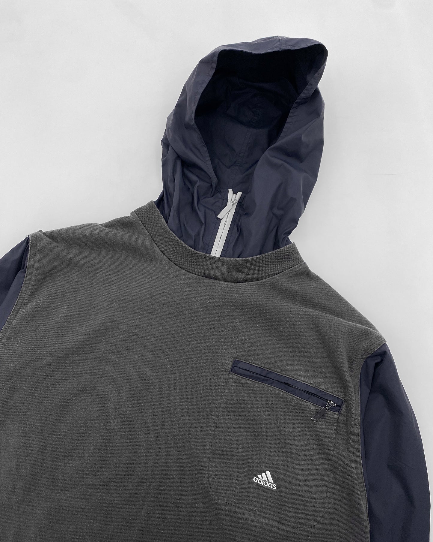 Adidas 2000s Longsleeve Sport T-Shirt Grey Navy