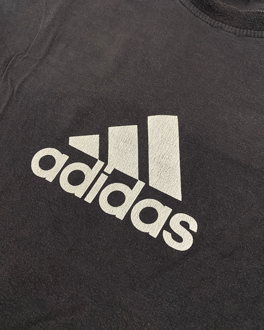 Adidas 2000s Big Logo T-Shirt Dark Grey