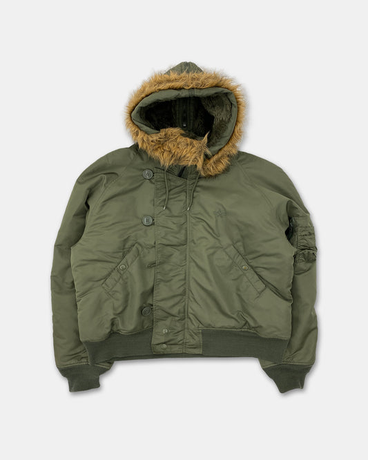 Alpha Industries 2000s N2B Bomberjacke Grün 