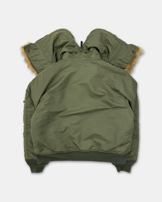 Alpha Industries 2000s N2B Bomberjacke Grün 