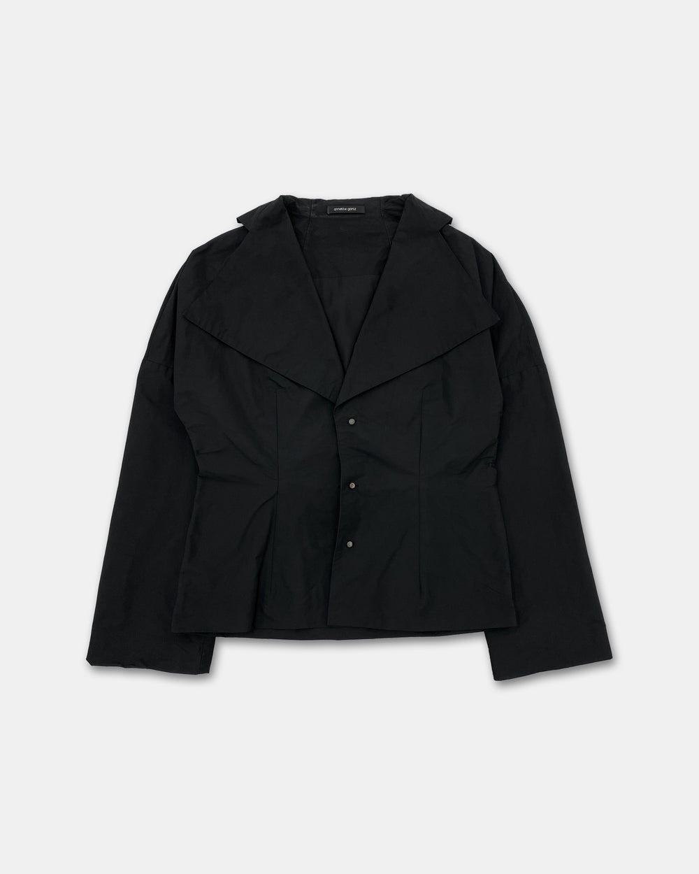 Annette Görtz 1990s Nylon Jacket Top Black