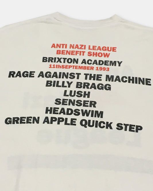 Vintage 1993 Anti Nazi Leauge Benefit Show T-Shirt White