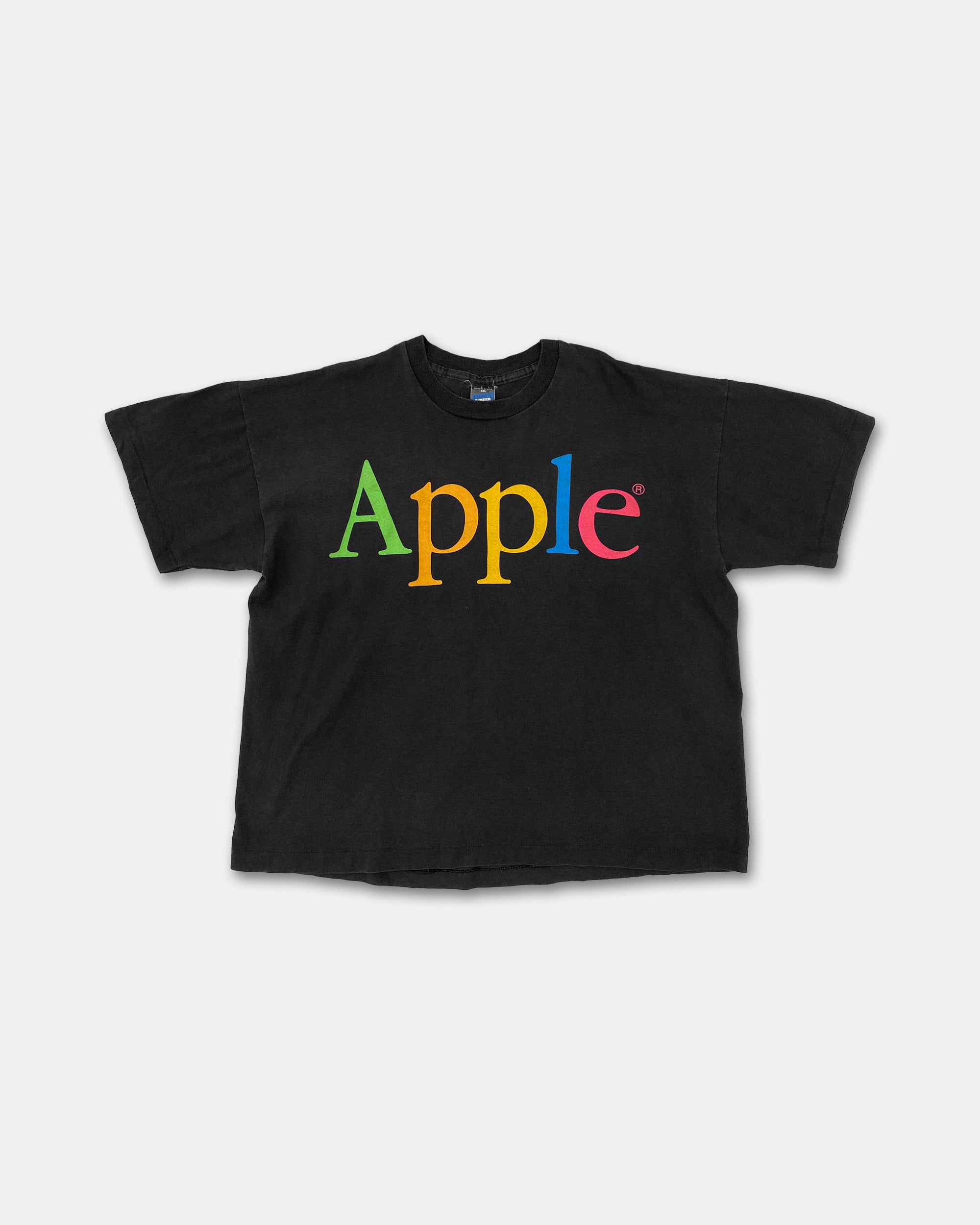 Vintage 1990s Apple Multicolor Logo Single Stitched T-Shirt Faded