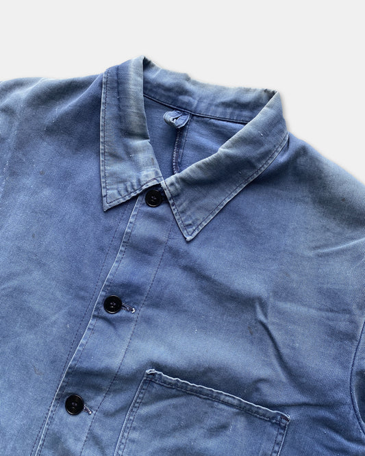 Vintage 1960s French Work Jacket Blue