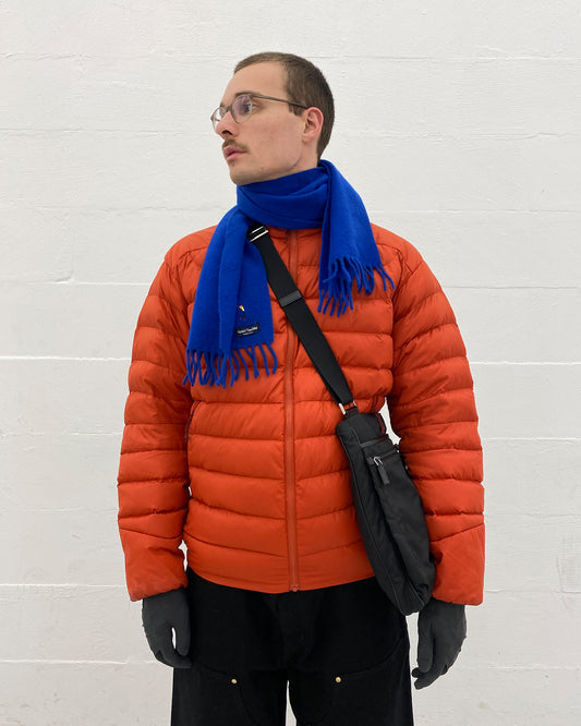 Daniel Hechter 2000s Lambswool Scarf Blue