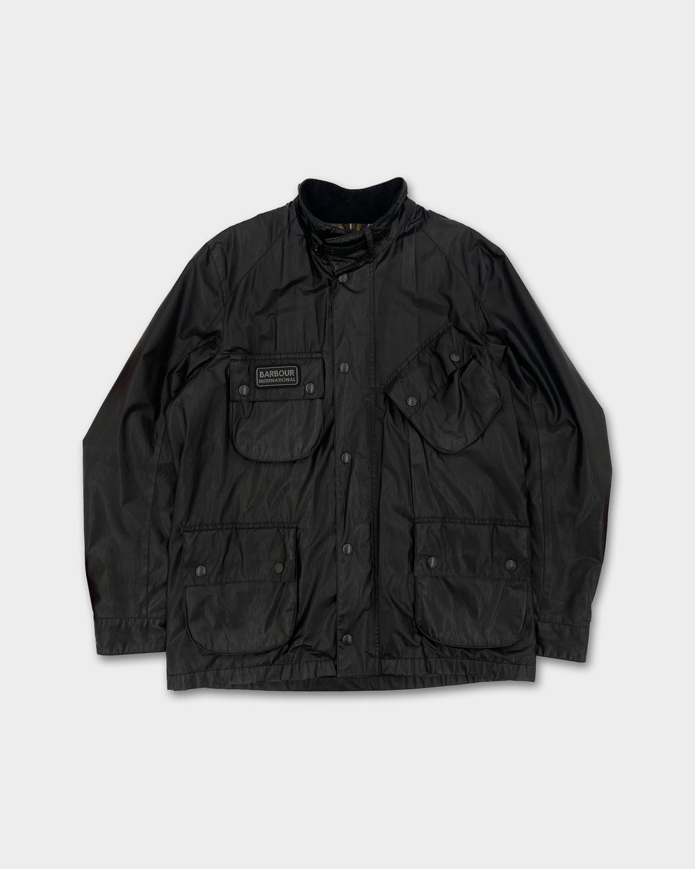 Barbour International 2000s Biker Blouson Jacket Black