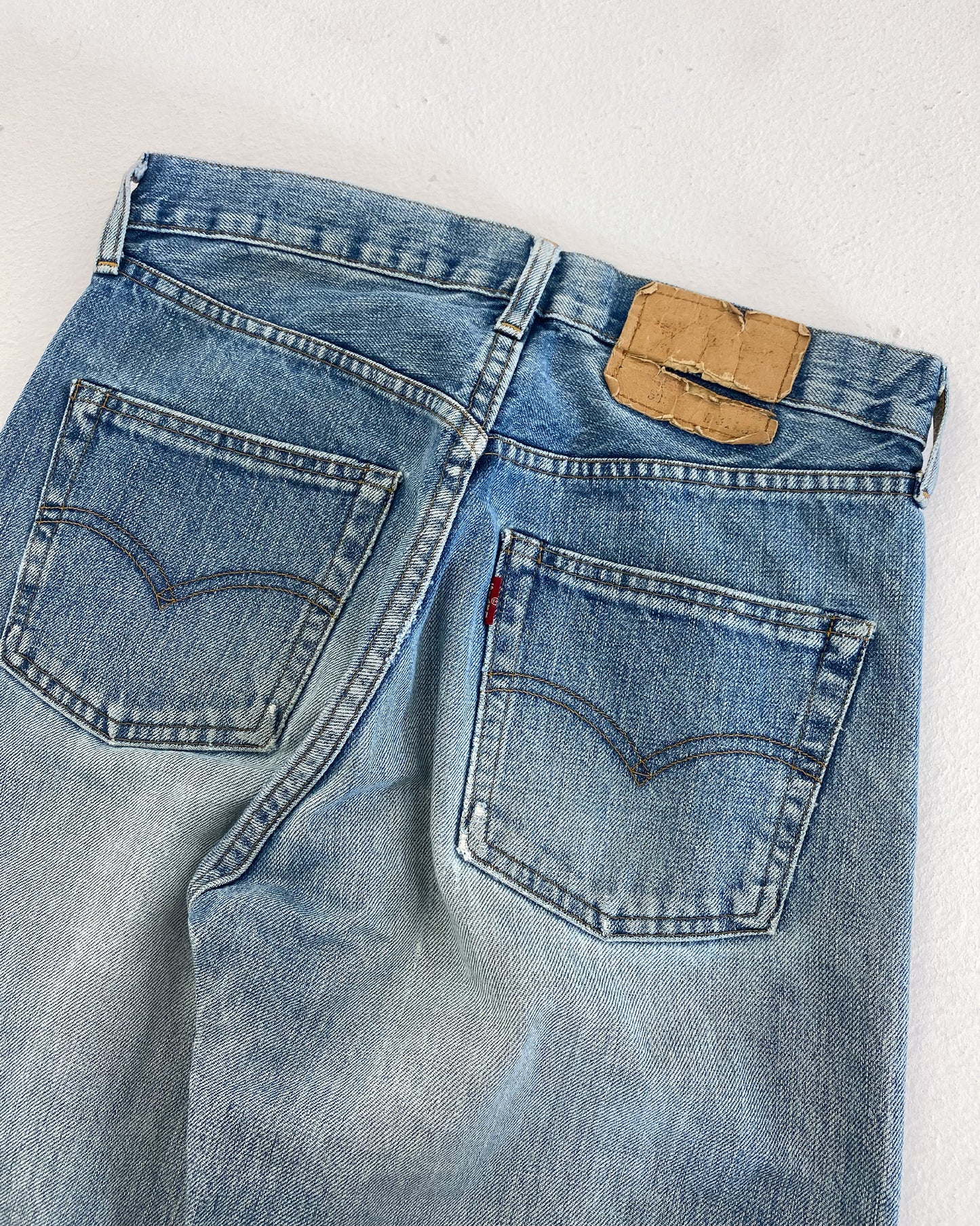 Levis 1992 502xx Japan Big E Selvedge Denim Hellblau 