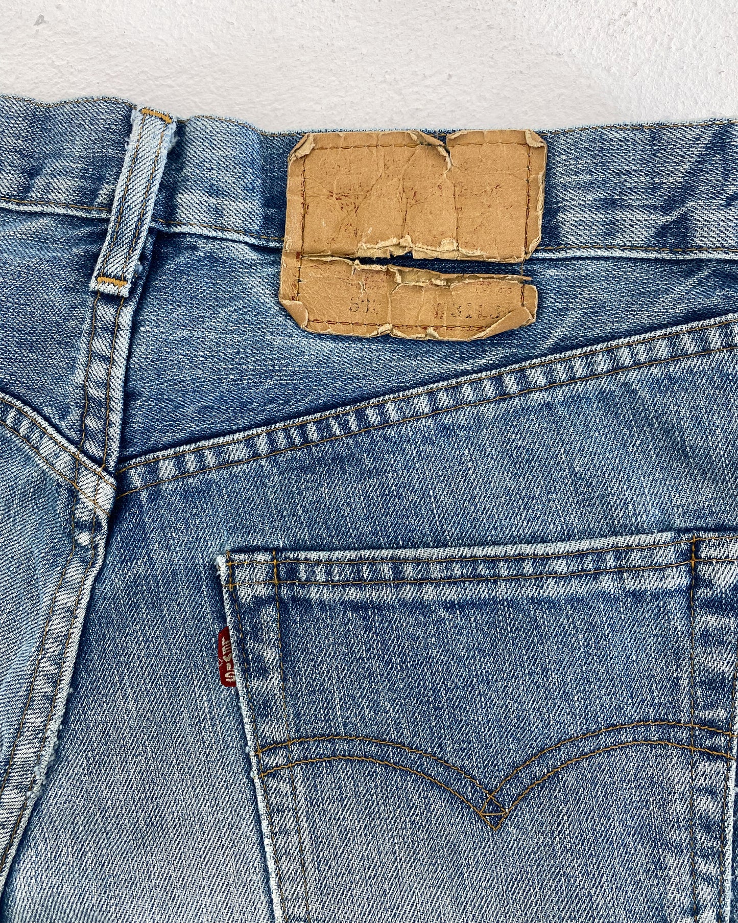 Levis 1992 502xx Japan Big E Selvedge Denim Hellblau 